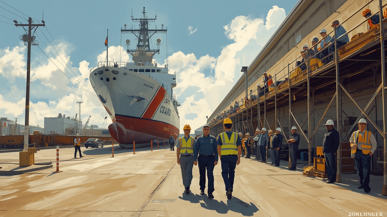 Federal officials tour Gulf Coast shipyard facilities