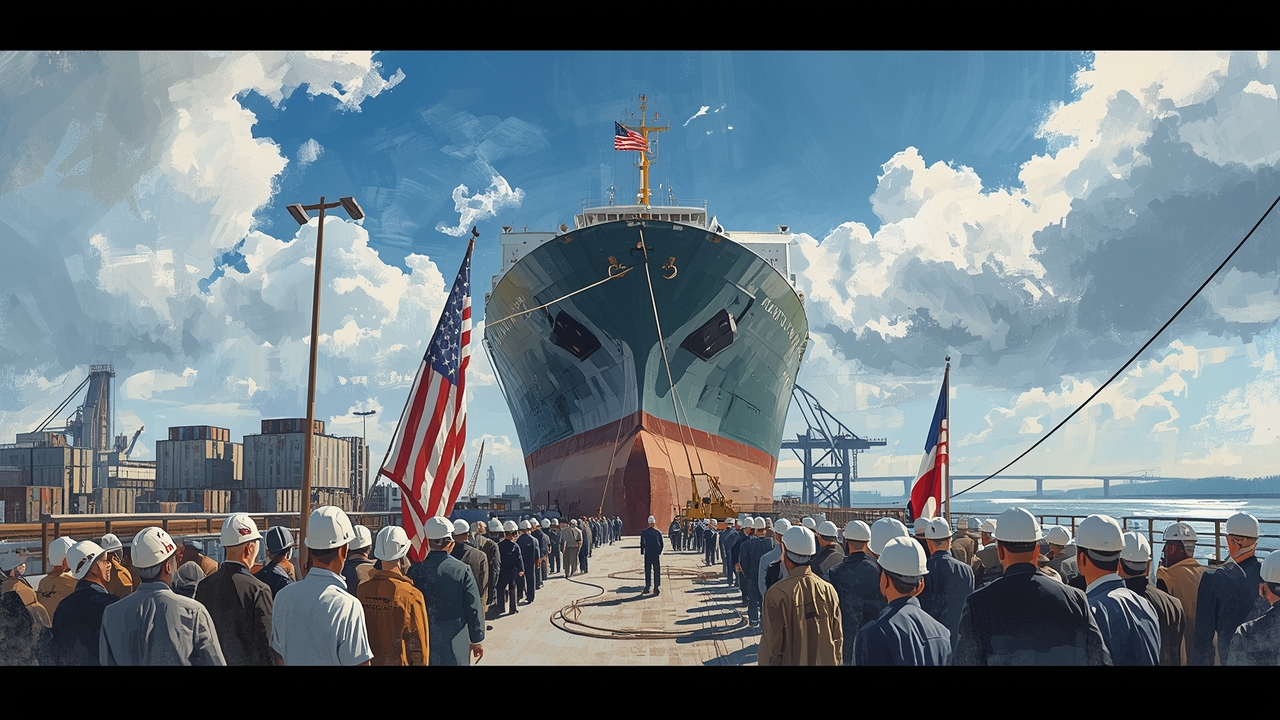 New Matson ship christened at Philly shipyard
