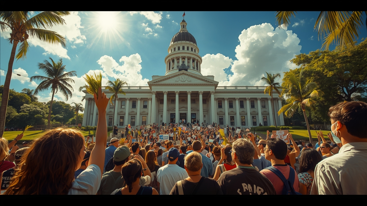 Protesters rally at Capitol against permit reform bills