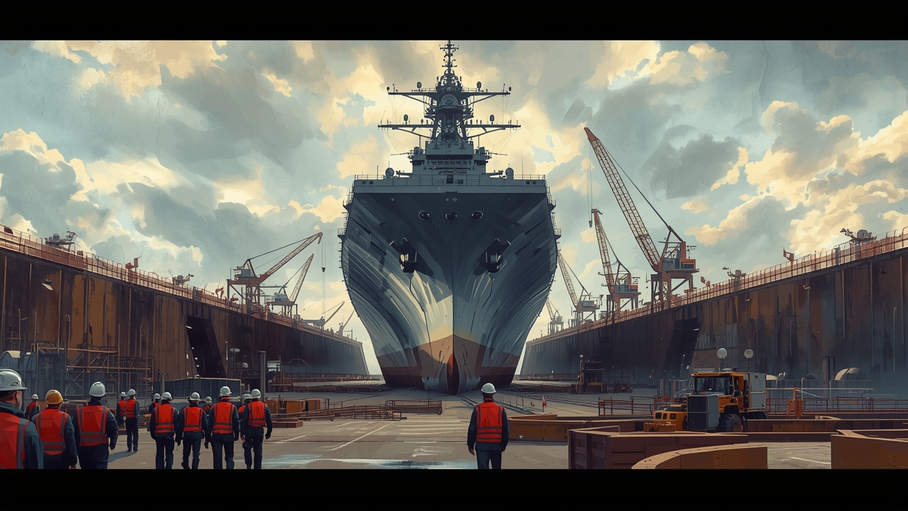 Carrier overhaul underway at Newport News Shipbuilding