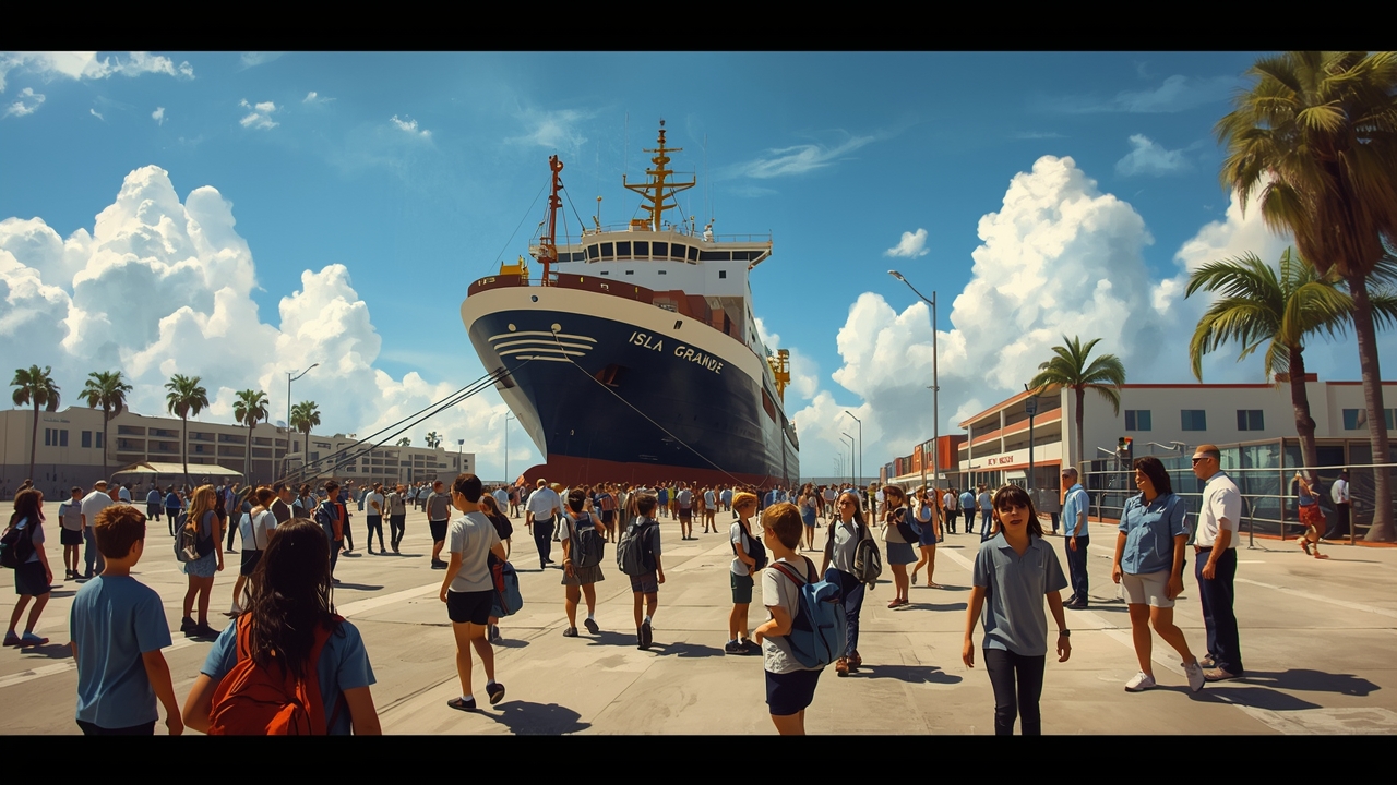 Students explore maritime careers at Crowley terminal